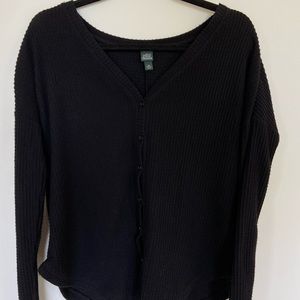 Black Button up Sweater